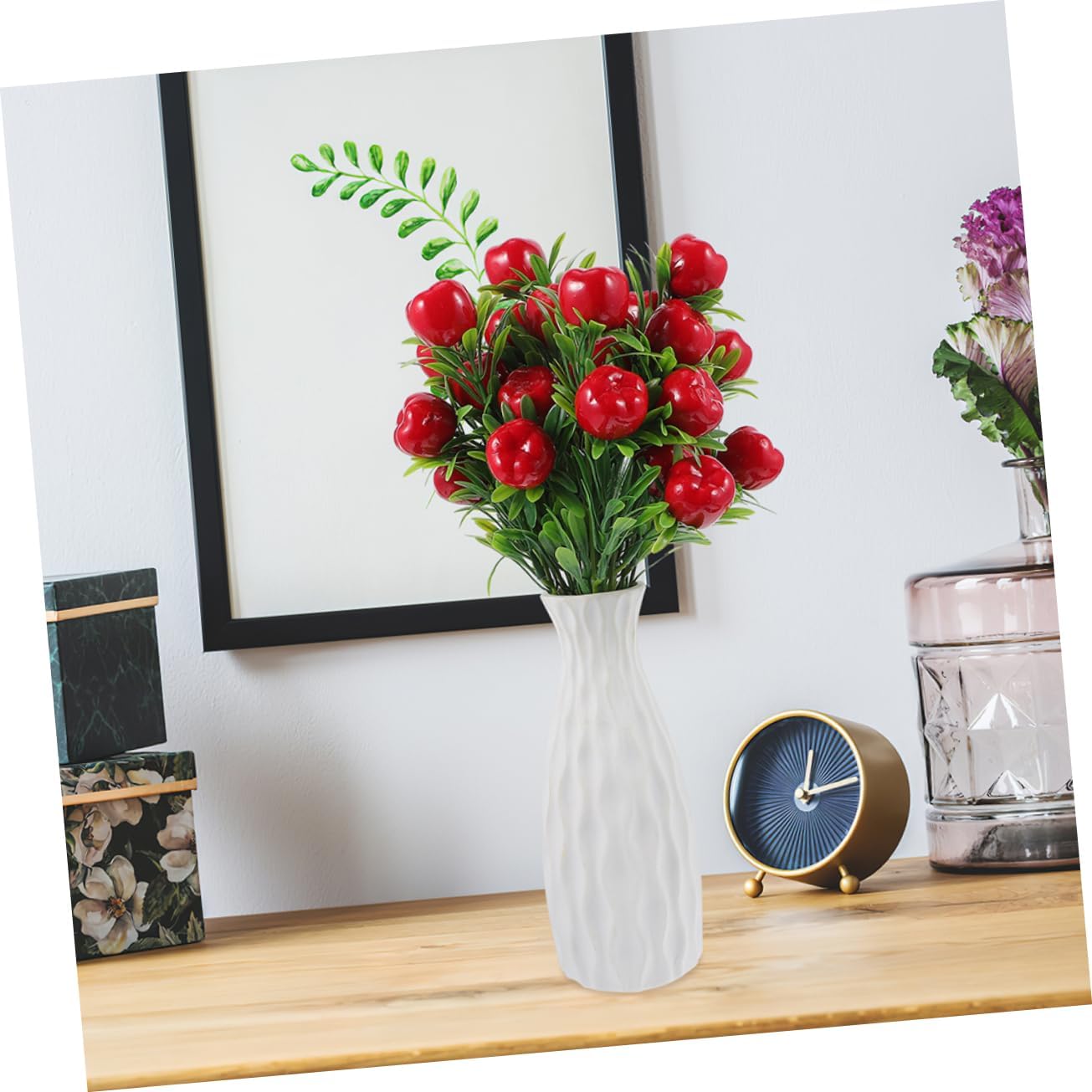 Wakauto 4Pcs Artificial Fruit Branches for Vase Decorations