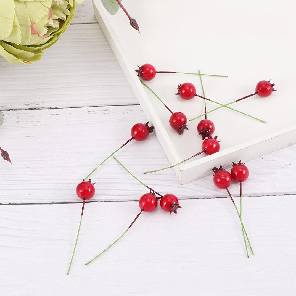 Kopida 40 Pcs Artificial Pomegranate Wire Decor