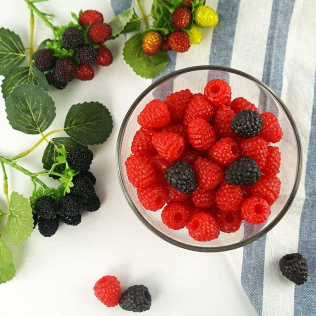 MAGICLULU 40pcs Artificial Raspberry Decoration for Photography and Parties