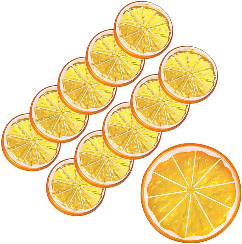 Hagao Fake Orange Slices Artificial Fruit 10 pcs