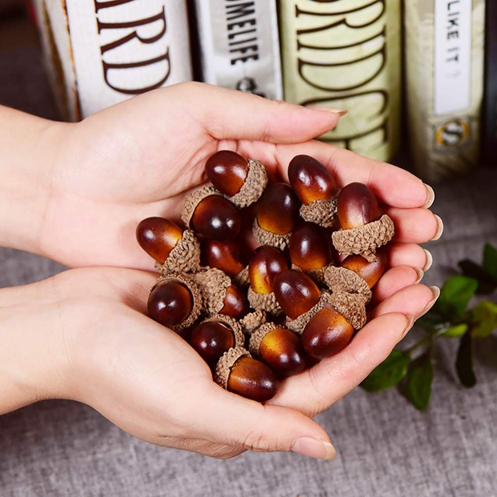 Wonuu 100 Piece Craft Acorn Decor Set