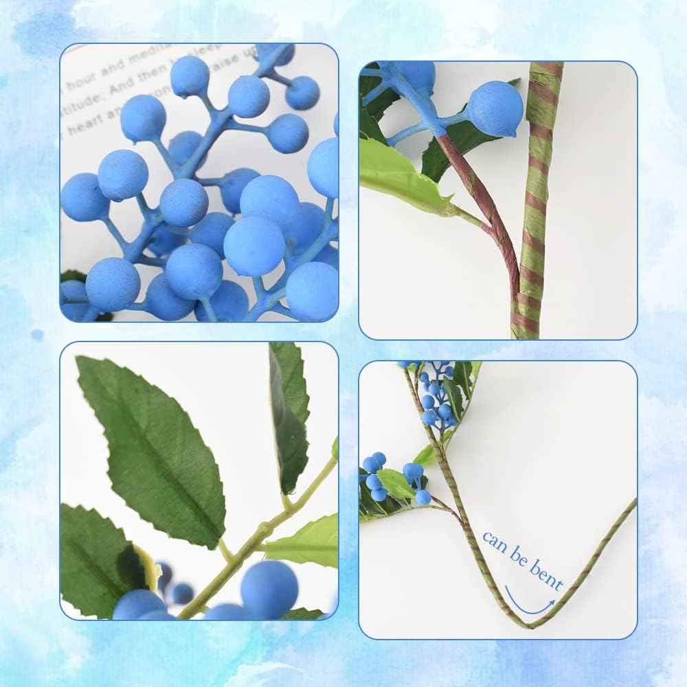 HUIANER Artificial Blueberries 275 Lifelike Decor