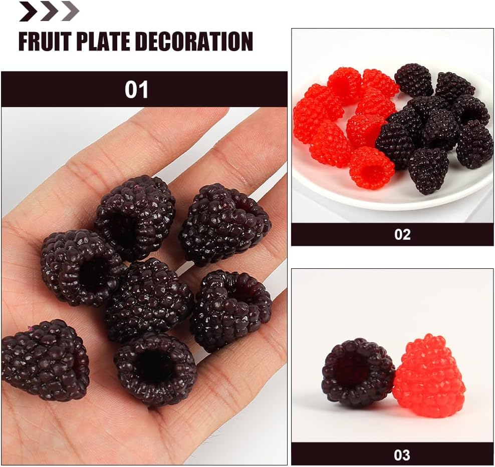 Alasum Artificial Raspberry 16PCS Lifelike Plant Decor Photography Props