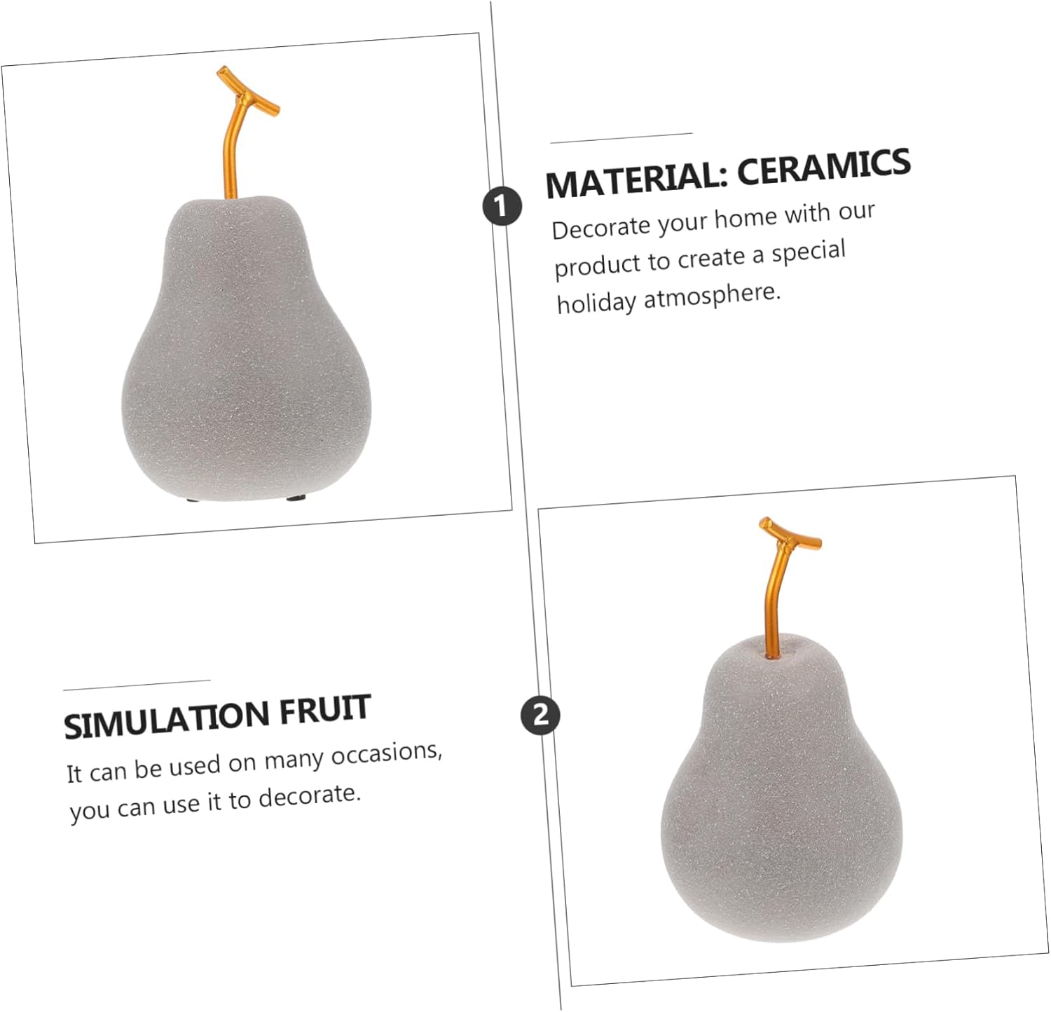 Ceramic Simulation Fruit Decoration for Home