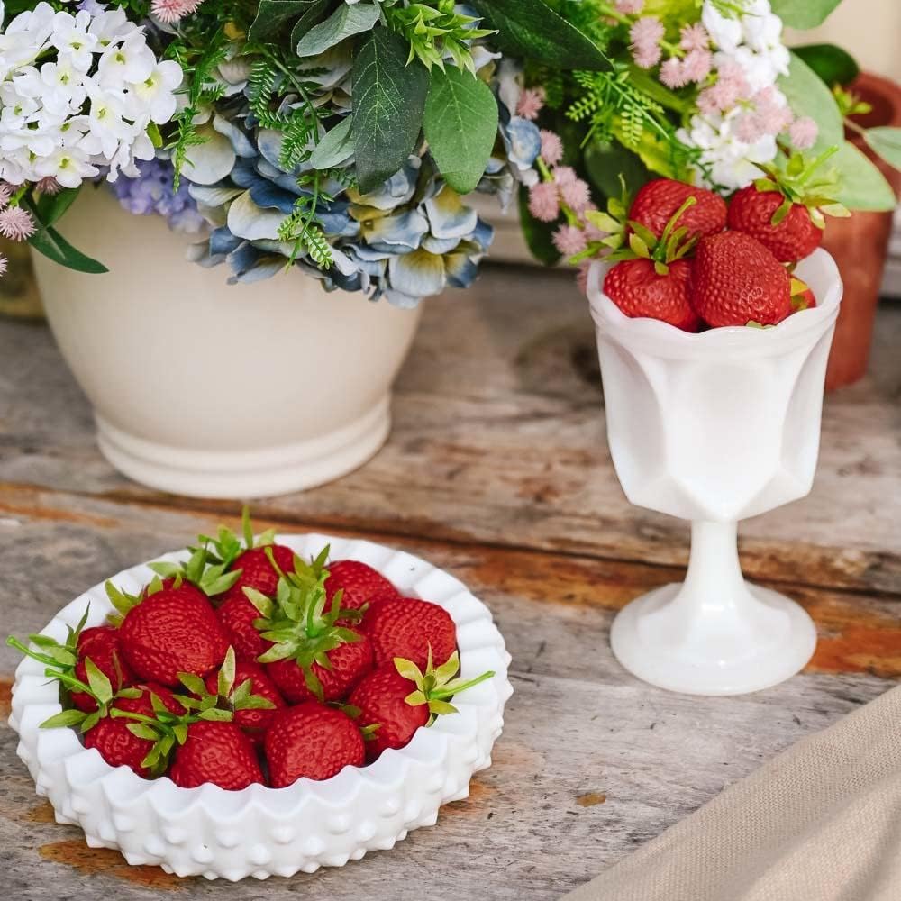Realistic Fake Red Strawberries Pack of 48