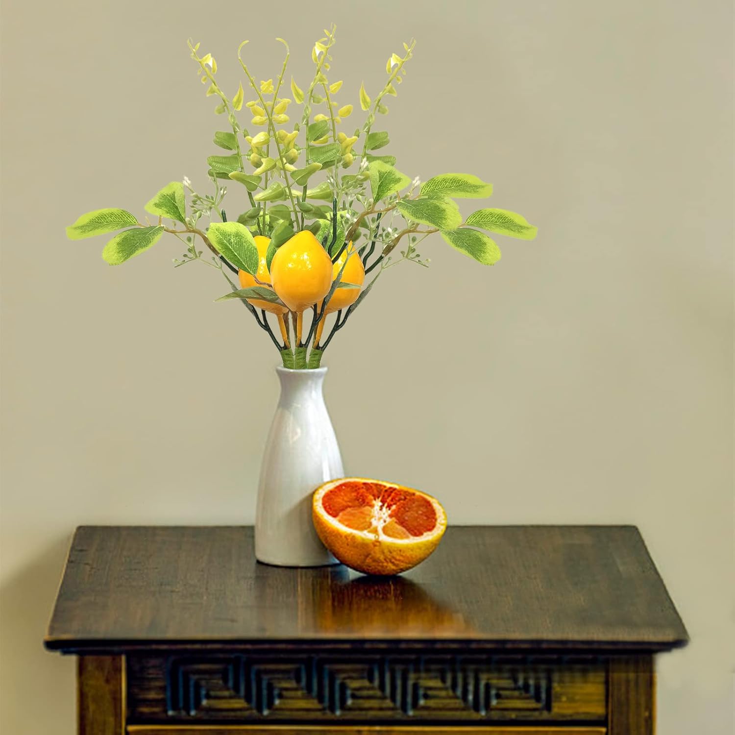Aphmeir 3 Pack Artificial Lemon Branches Decor