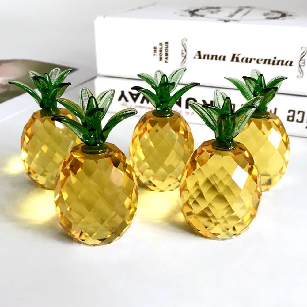 Homoyoyo Kawaii Pineapple Decor Artificial Crystal Tabletop Decoration