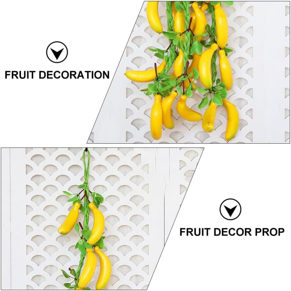 Veemoon Small Artificial Banana Hanging Decor 2pcs