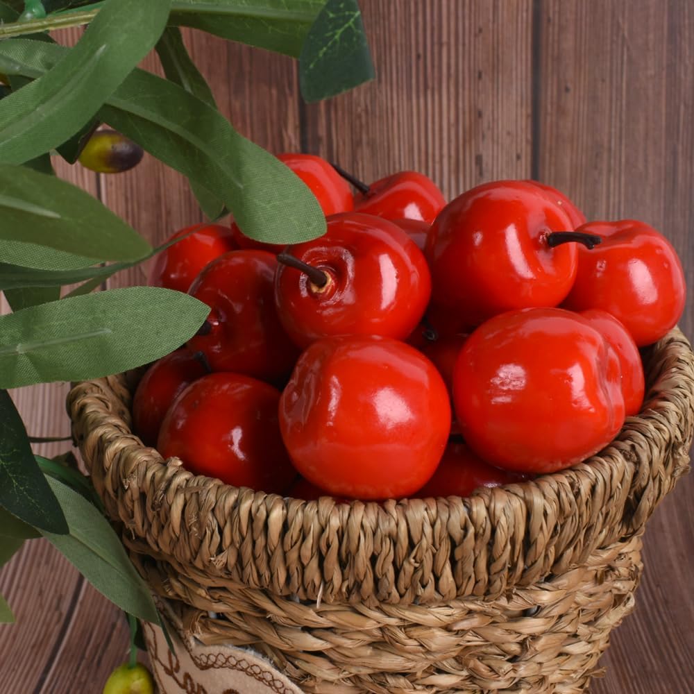 20PCS Red Mini Artificial Apples for Home Decor