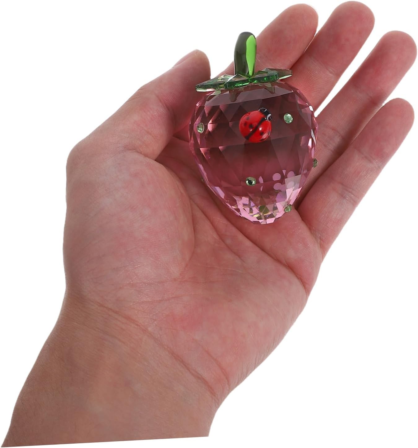 Cabilock Crystal Strawberry Decorative Figurine