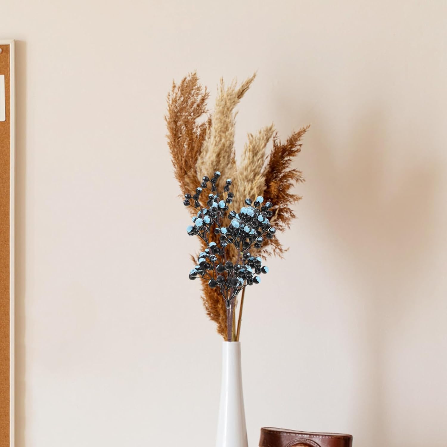 SHINEOFI 2pcs Faux Blueberry Branches Decor