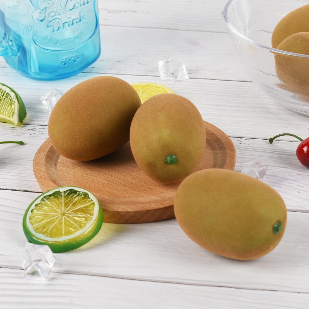 Realistic Artificial Kiwi Fruit Set of 6