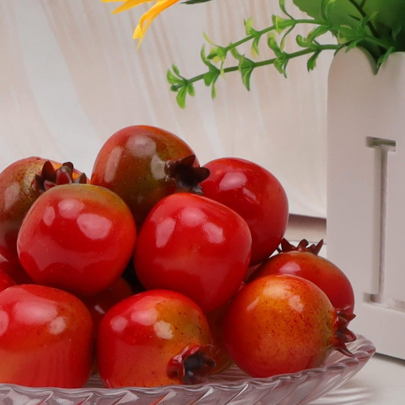 Woration 30pcs Artificial Mini Foam Pomegranate Decorations