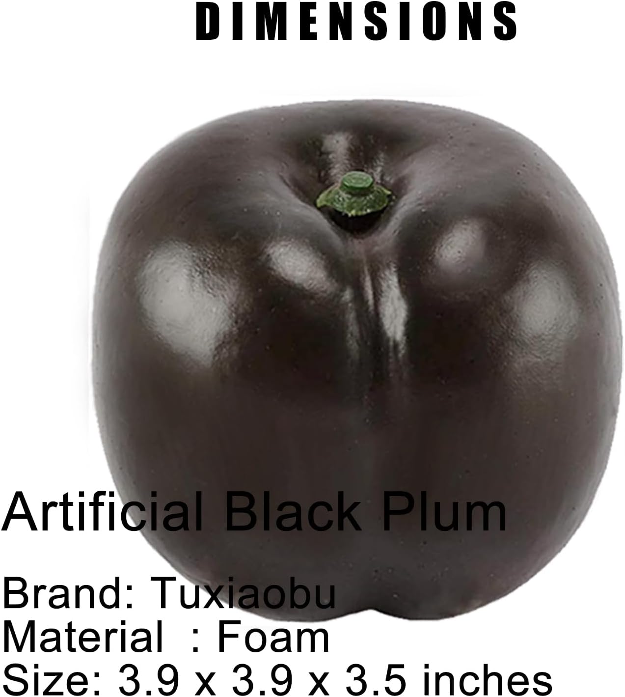 Tuxiaobu Artificial Black Plums 6 Pcs Faux Fruit Decoration