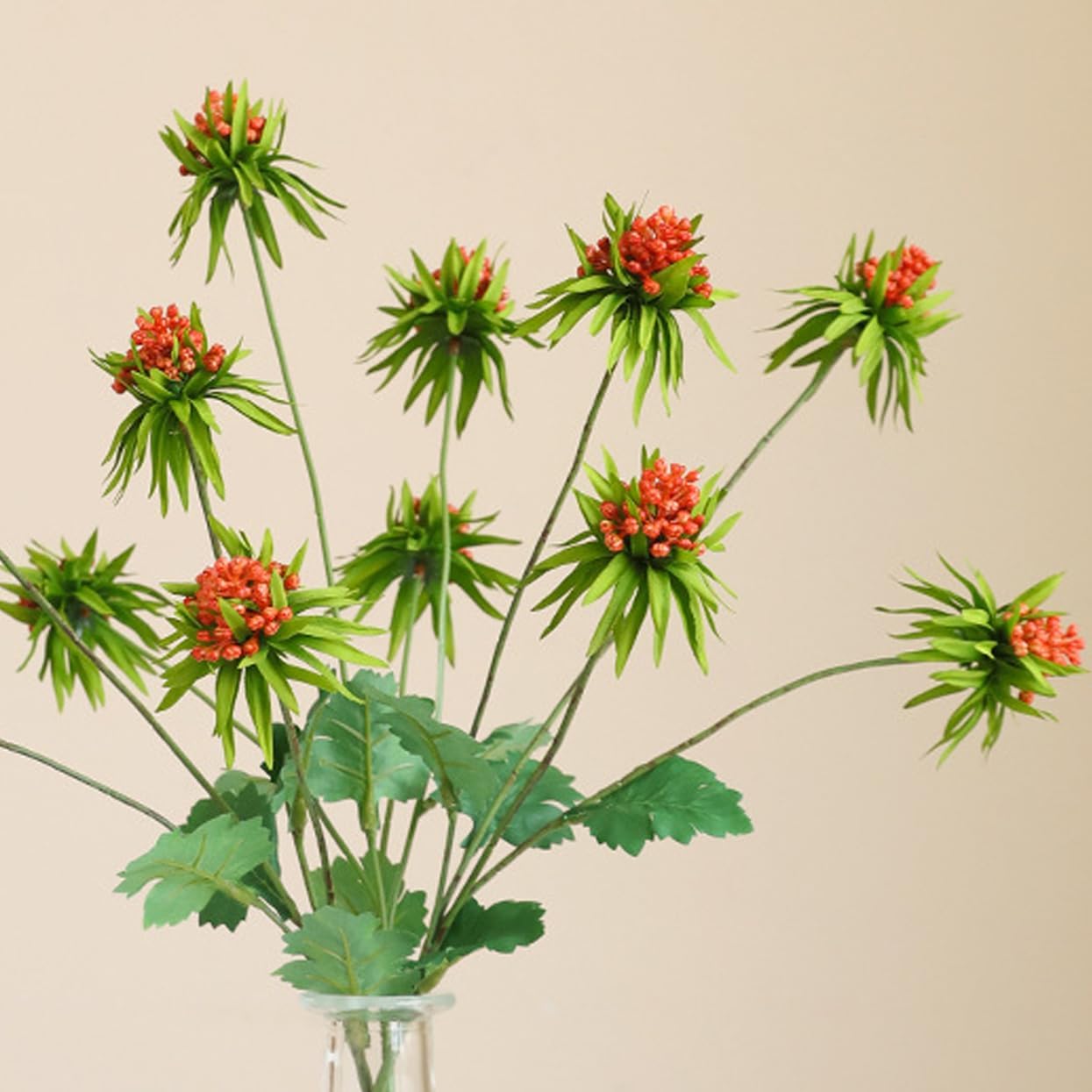 3PCS Artificial Eryngium Foam Fruit for Home Decor