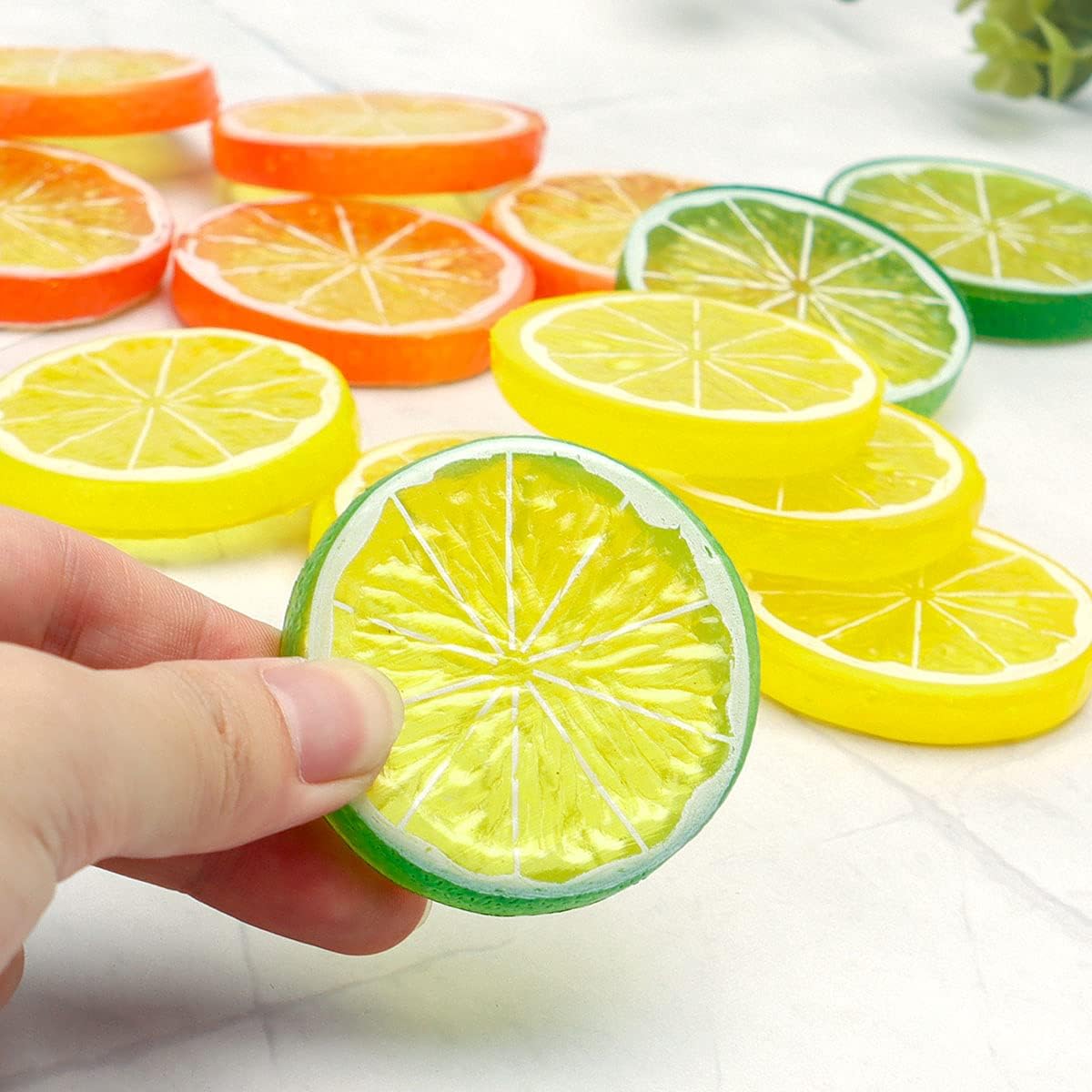 30 PCS Artificial Lemon Slices for Home Decoration