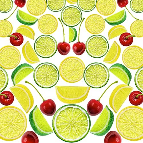 40Pcs Artificial Lifelike Cherries and Lemon Decor