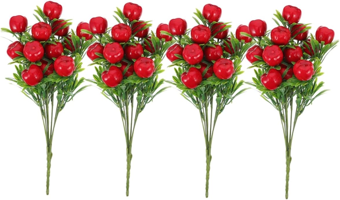 Unomor 4Pcs Artificial Fruit Branches for Home Decor