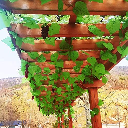 HUIANER Artificial Grape Vines 3 Bunches Lifelike Wall Decoration