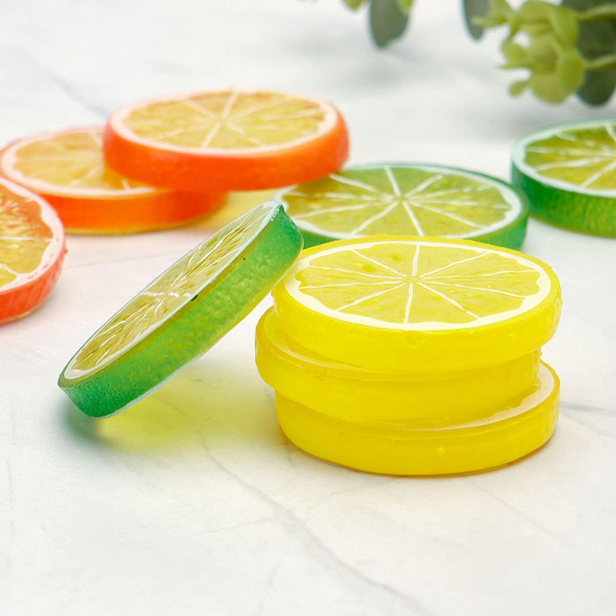 30 PCS Artificial Lemon Slices for Home Decoration