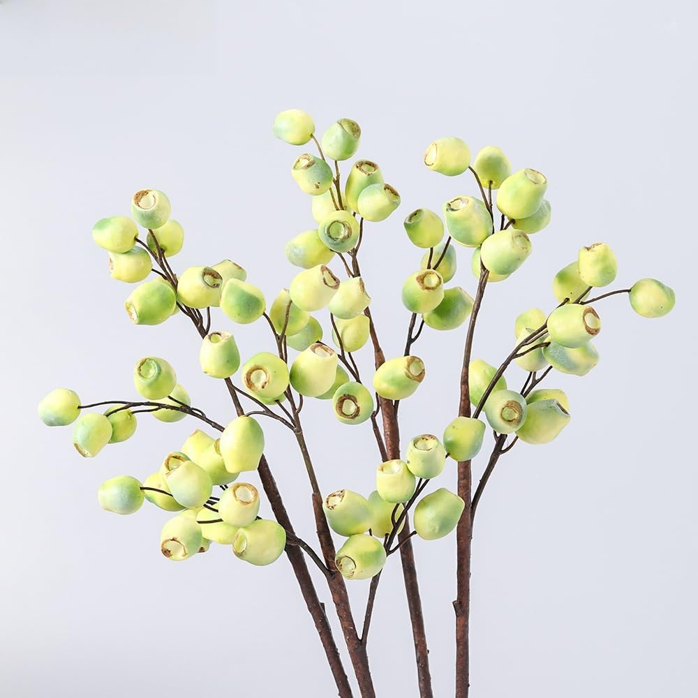 Eucalyptus Artificial Fruit Decorations - Wine Red Zombie Style