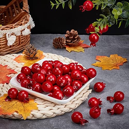 CHGCRAFT 50Pcs Mini Artificial Pomegranate for Decor