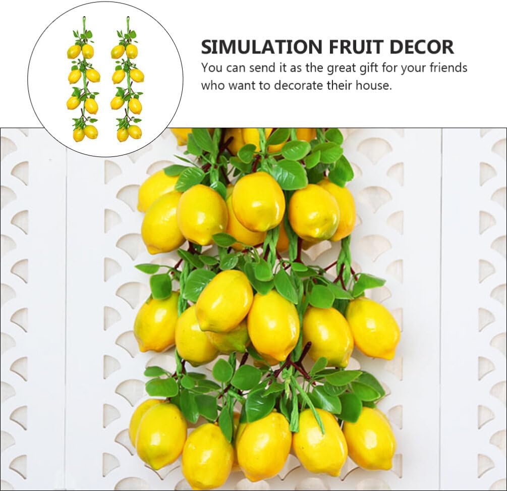 Cabilock Artificial Lemon String Decorative Skewers