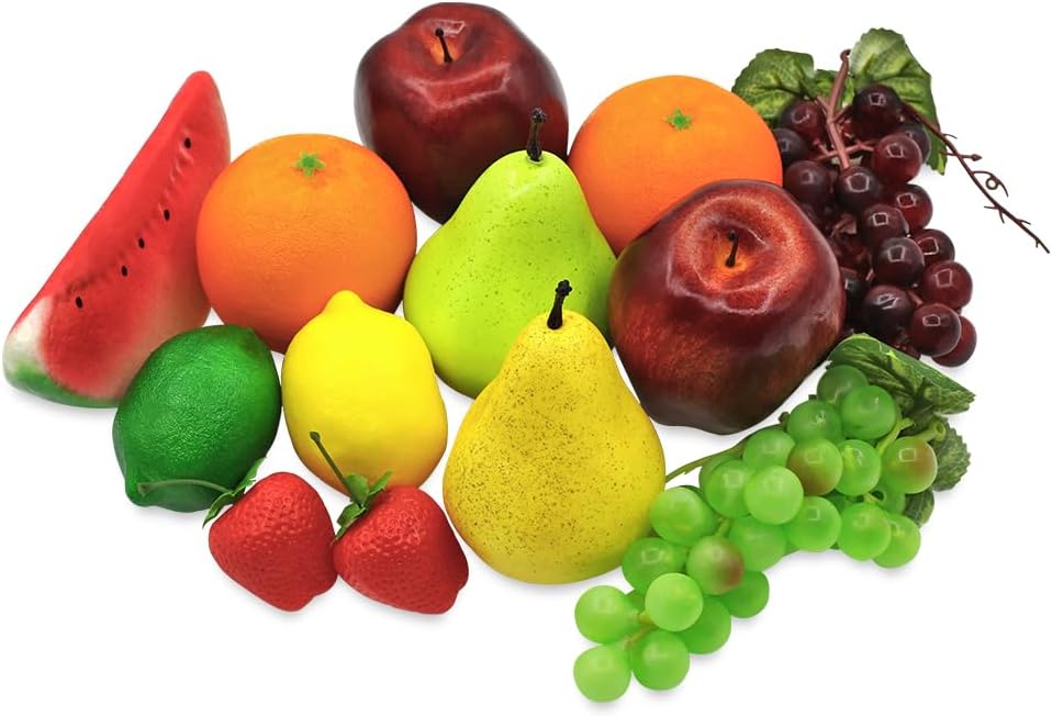 13 Pcs Artificial Fruit Set Plastic Foam Fruits Decor