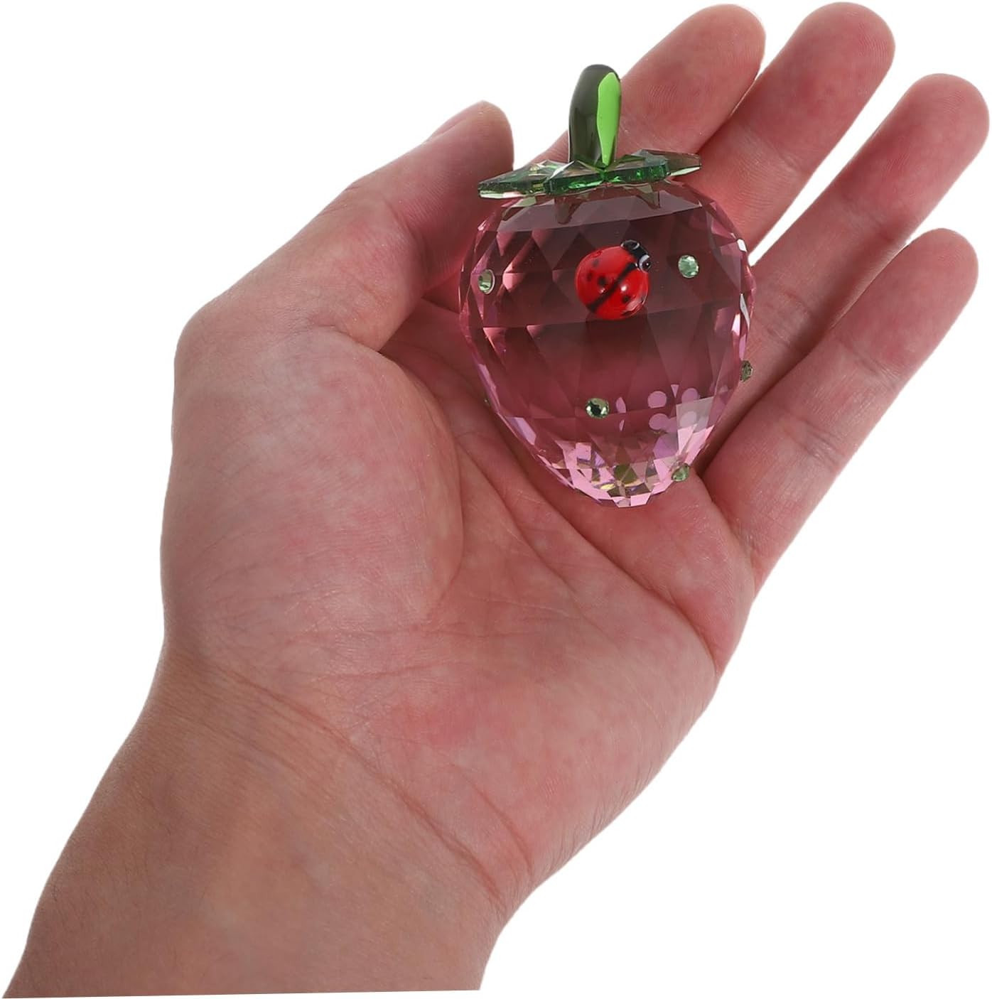 Zerodeko Crystal Strawberry Figurine Decor
