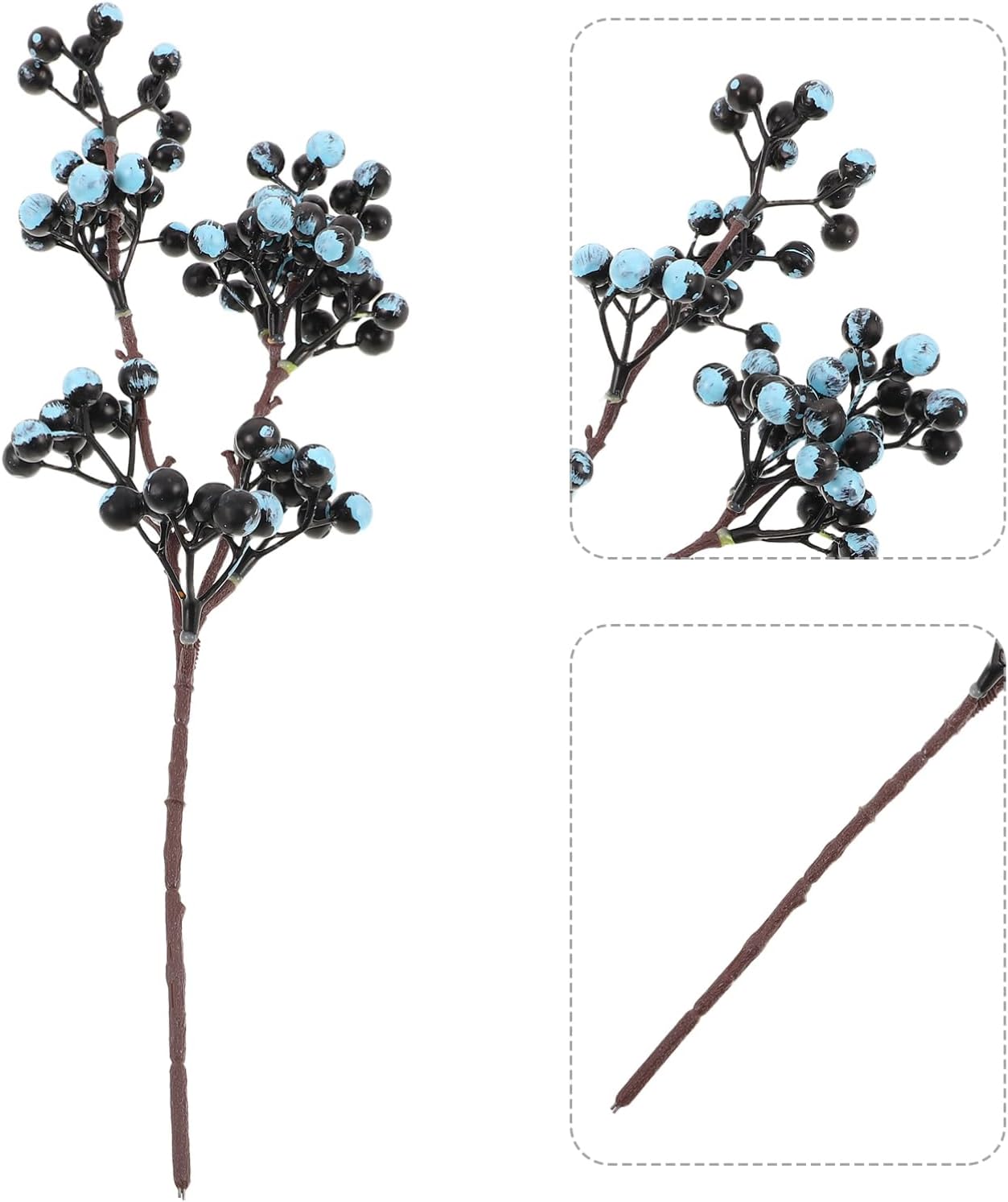 SHINEOFI 2pcs Faux Blueberry Branches Decor