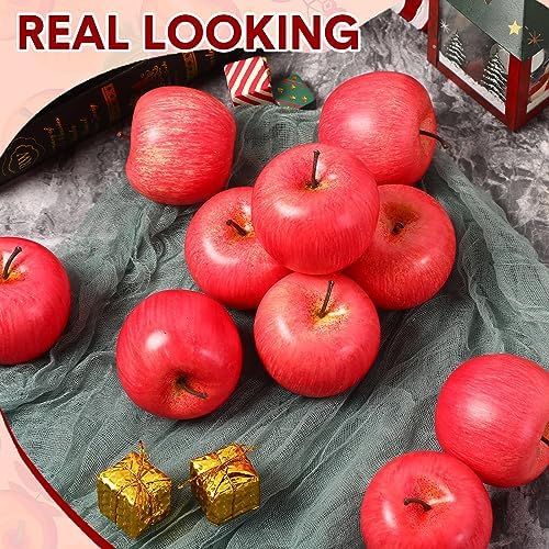 Yunlly 24 Pcs Realistic Artificial Apples Decor 1