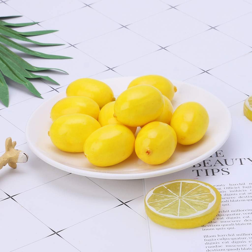20Pcs Yellow Mini Fake Lemon Fruit Decor 1