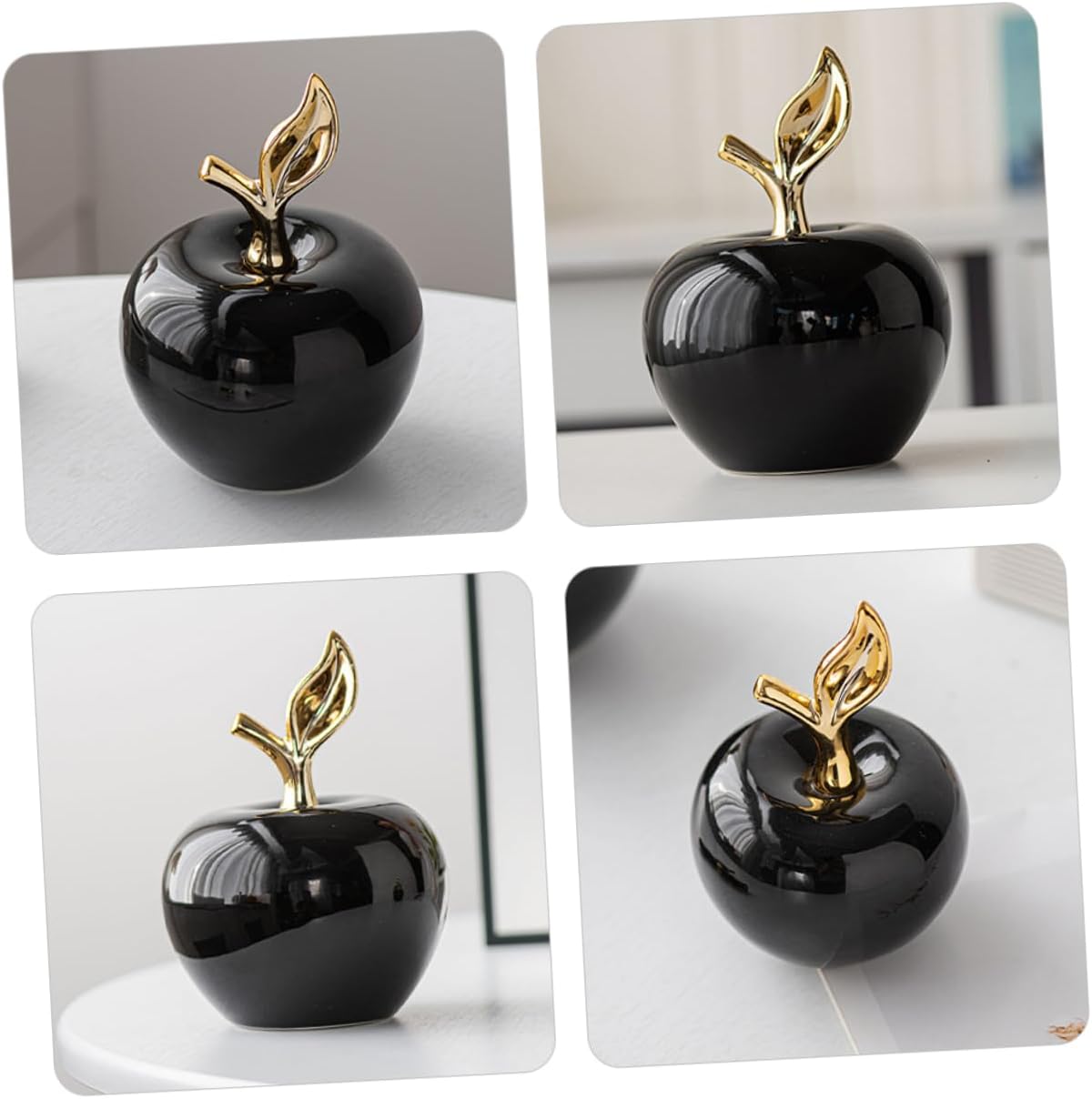 Zerodeko Lifelike Ceramic Apple Christmas Ornament