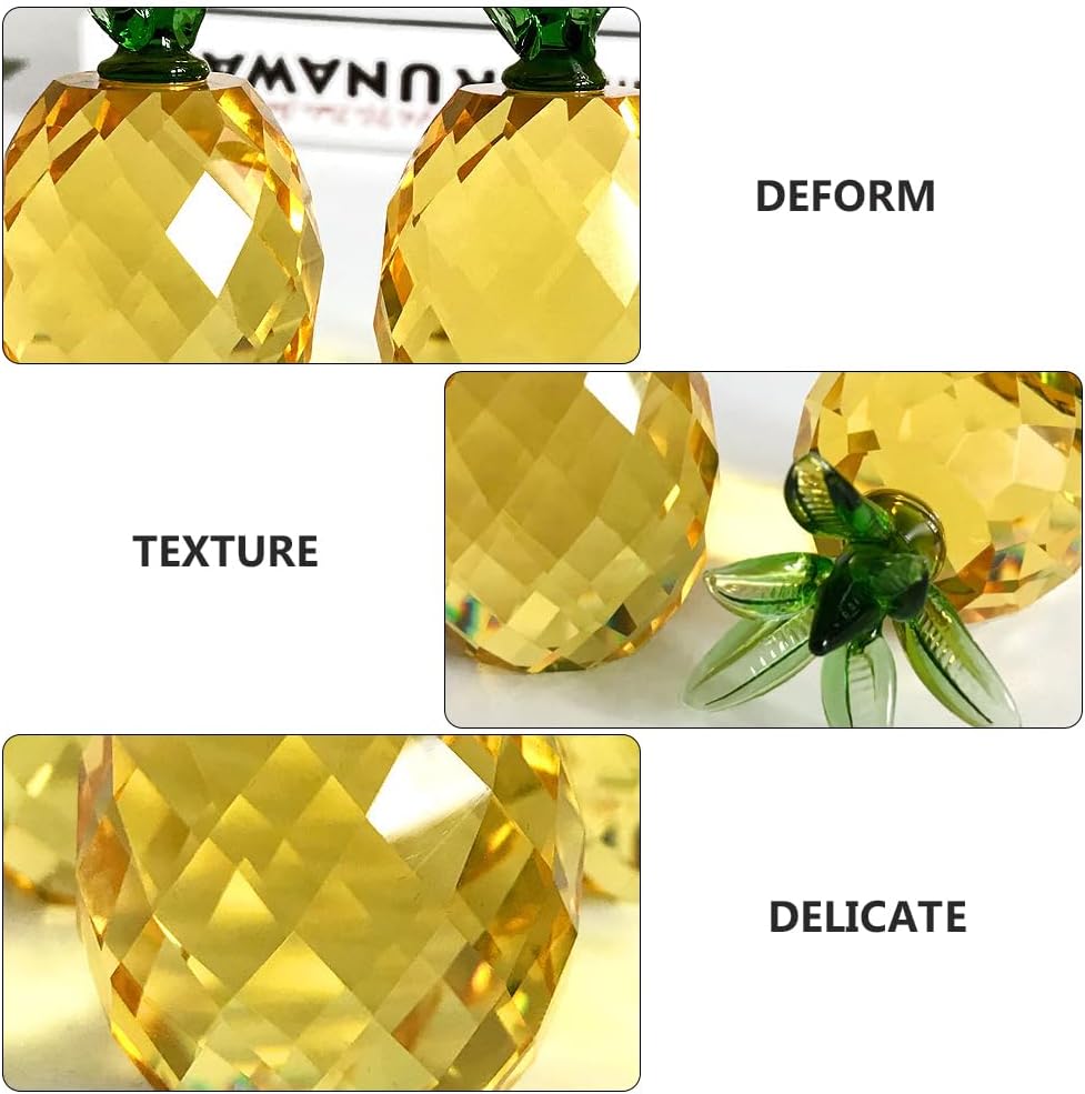 Homoyoyo Kawaii Pineapple Decor Artificial Crystal Tabletop Decoration