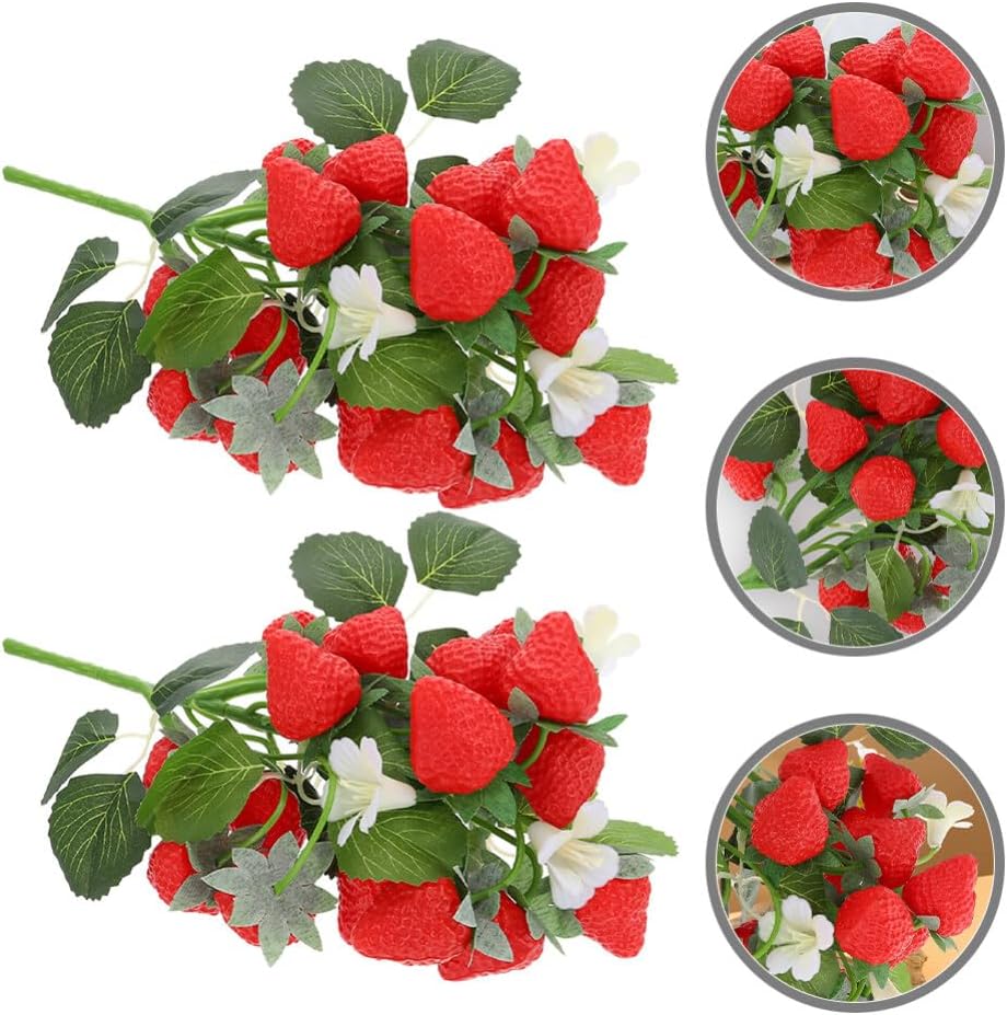 Alipis Artificial Strawberries for Decor and Centerpieces