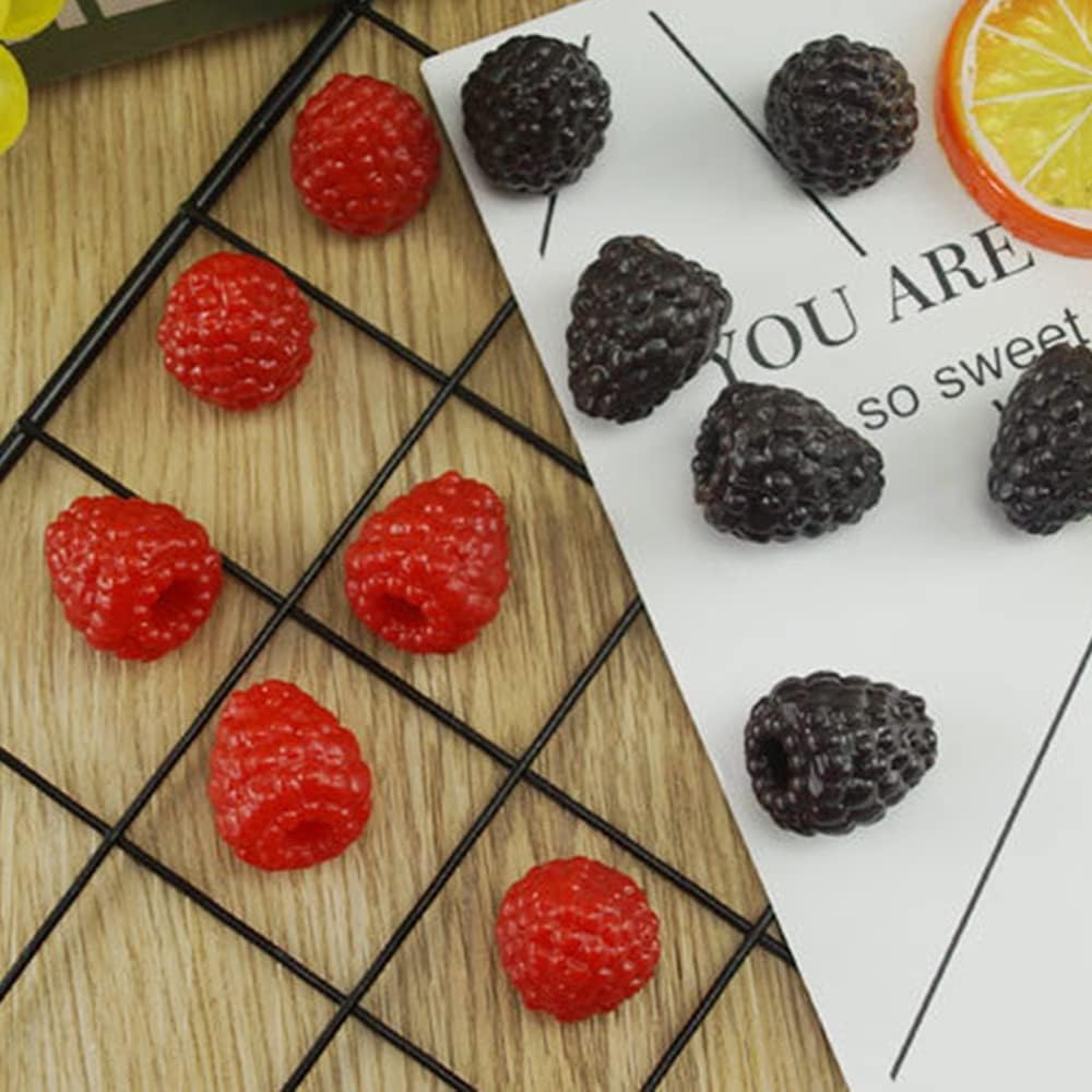 RAYNAG 20pcs Artificial Red Raspberry Photography Props