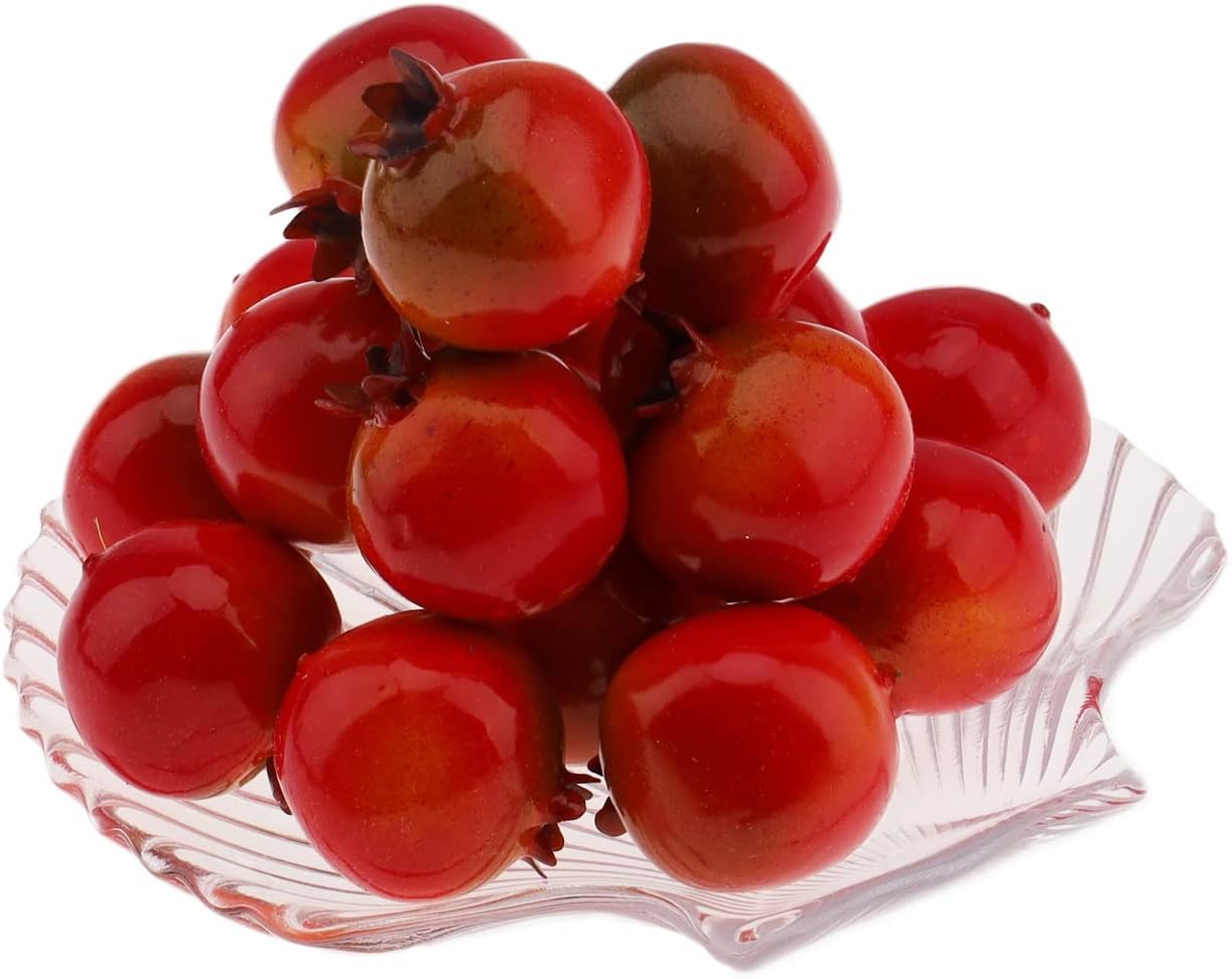 Woration 30pcs Artificial Mini Foam Pomegranate Decorations