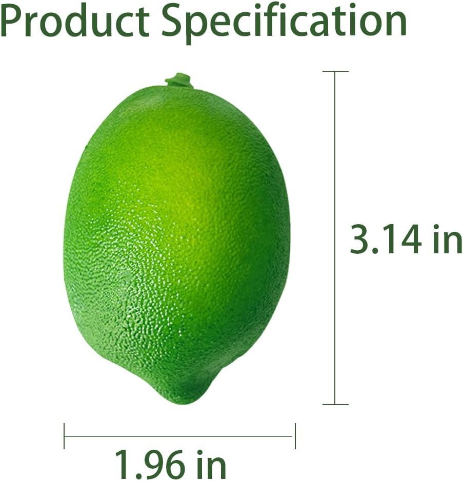 Fake Limes Artificial Lemons for Home Decor 20Pcs Green