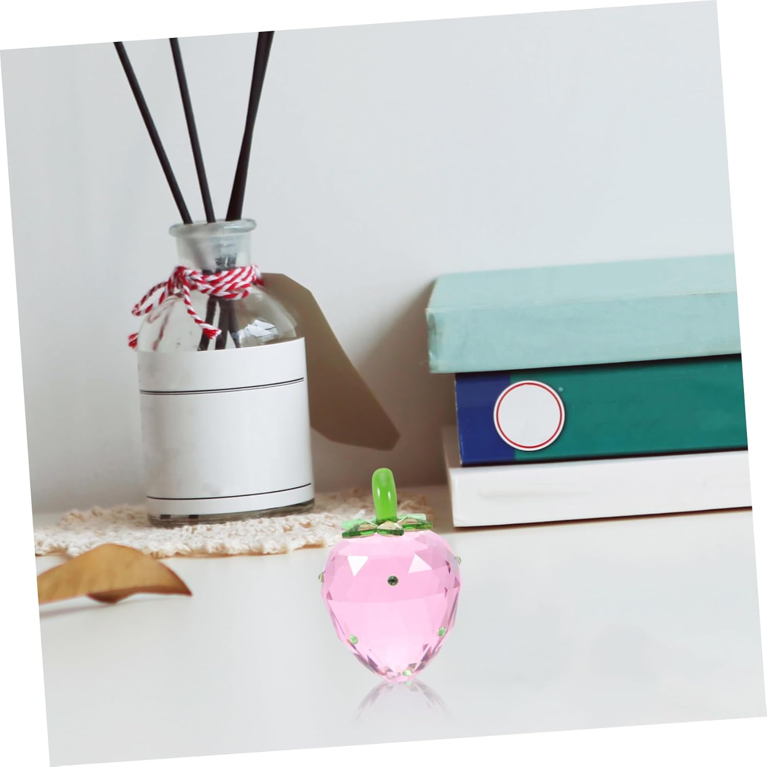 Crystal Strawberry Figurine for Home Decor