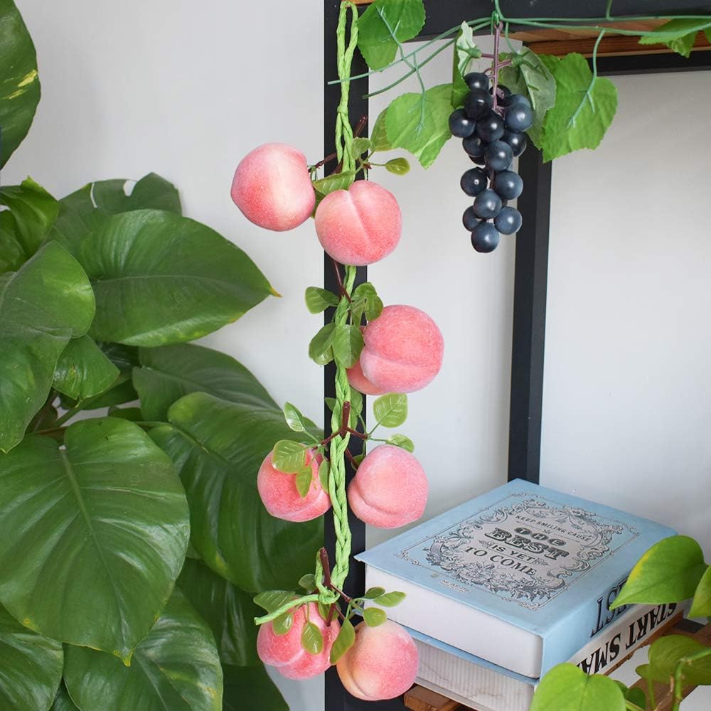 Artificial Peach Pendant 1Pcs for Home Kitchen Party Decor
