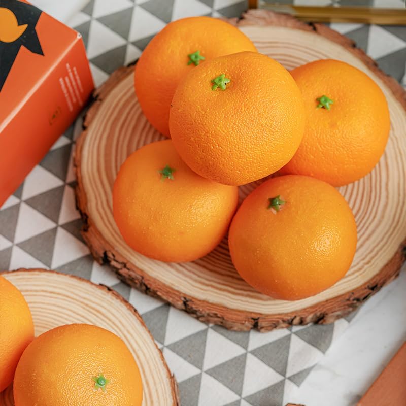 Realistic Artificial Oranges 5PCS for Home Decor