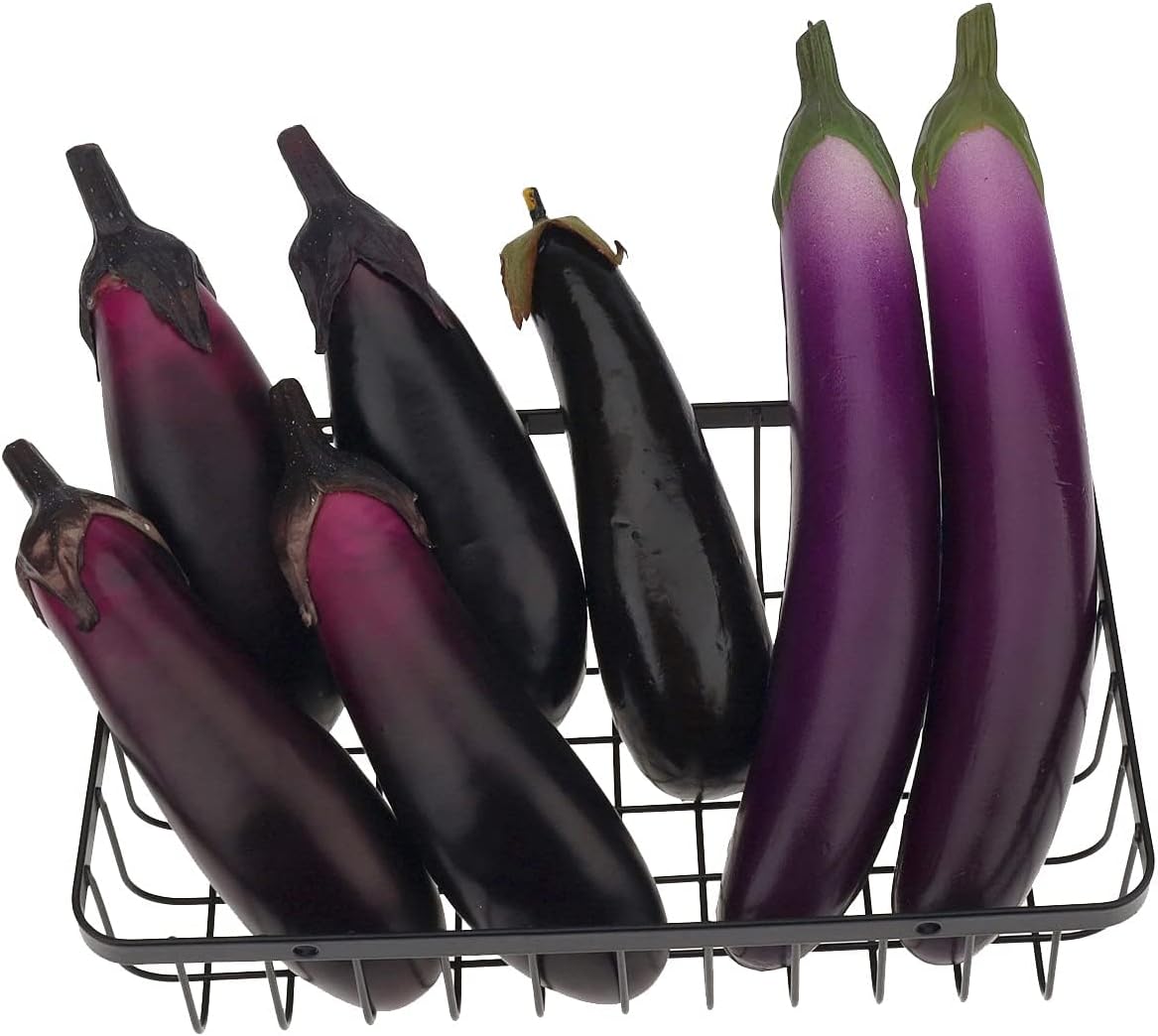 2 PCS Realistic Artificial Eggplant Decorations