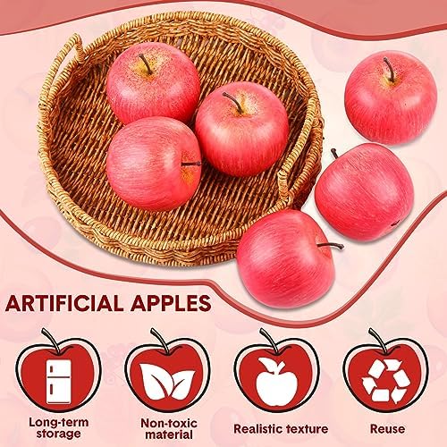 Yunlly 24 Pcs Realistic Artificial Apples Decor 1