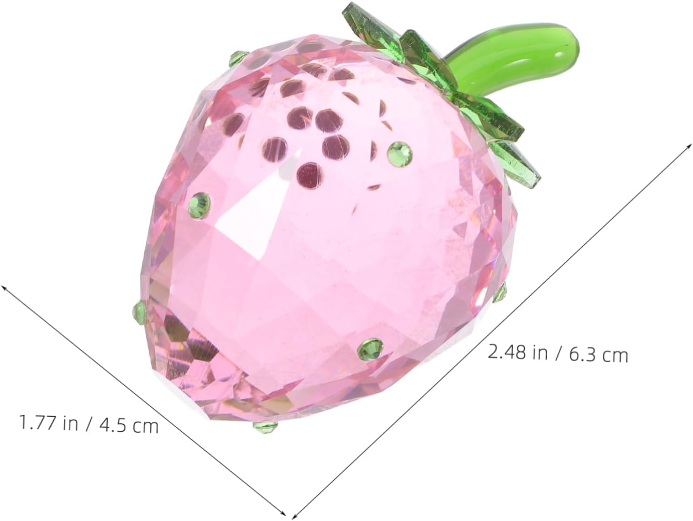 Crystal Strawberry Figurine for Home Decor
