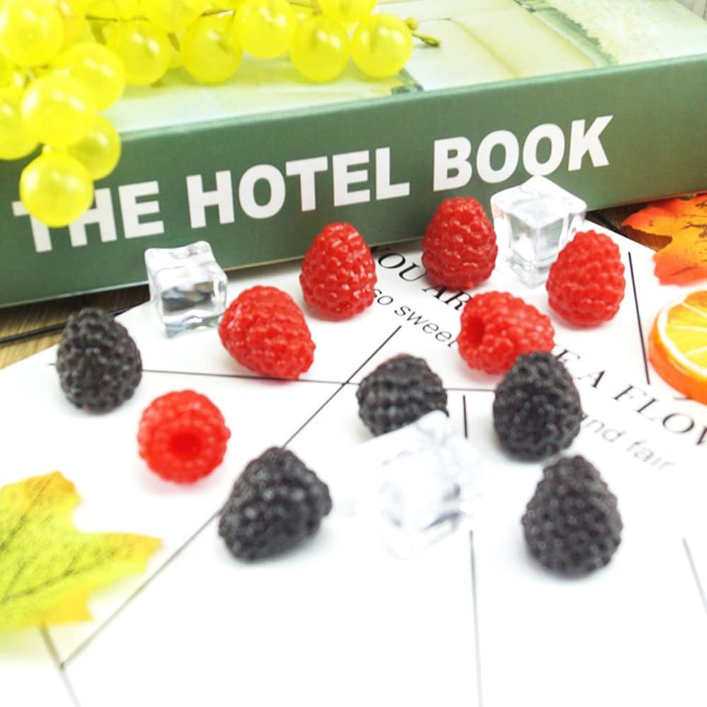 RAYNAG 20pcs Artificial Red Raspberry Photography Props