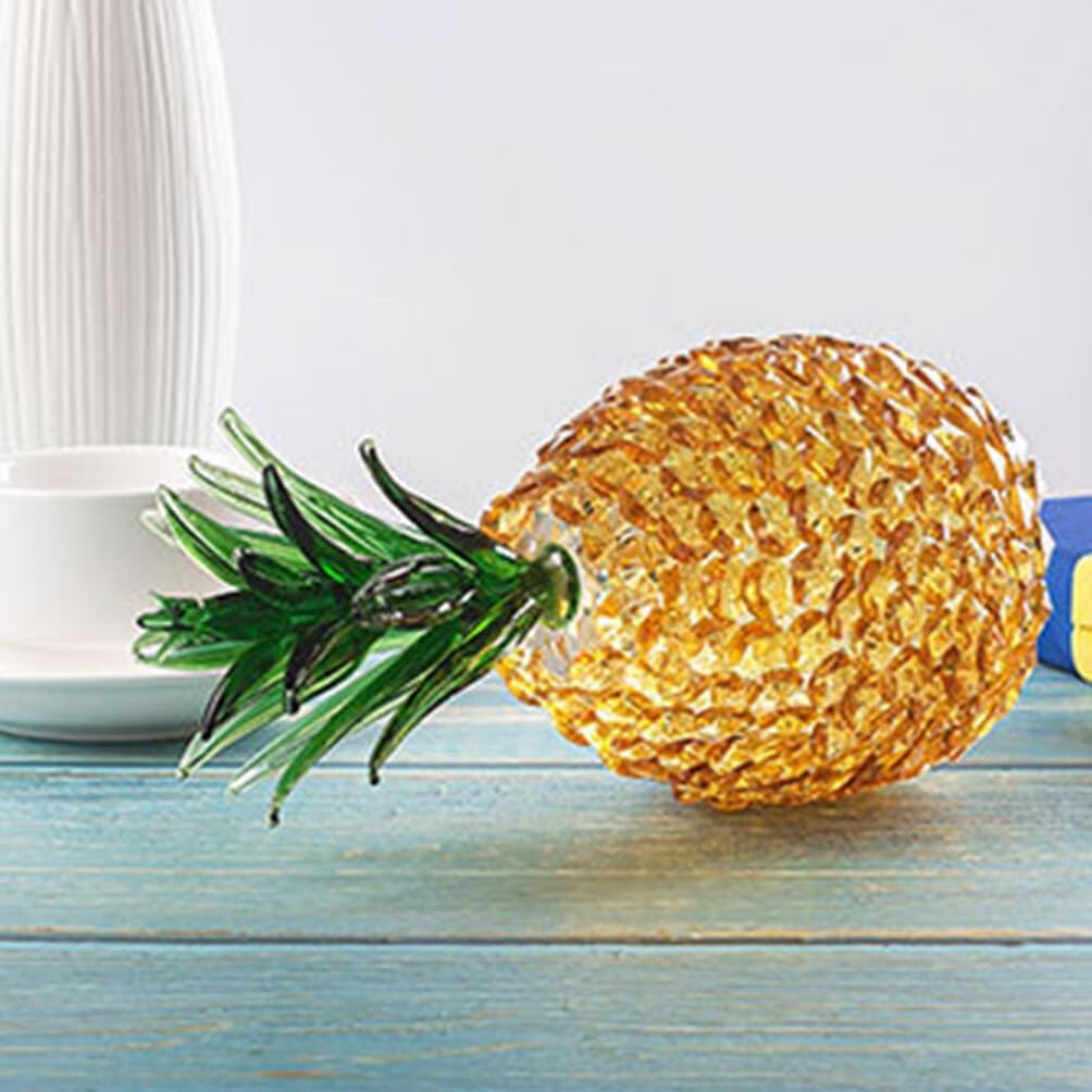 Crystal Pineapple Figurine Desk Decor Art Sculpture