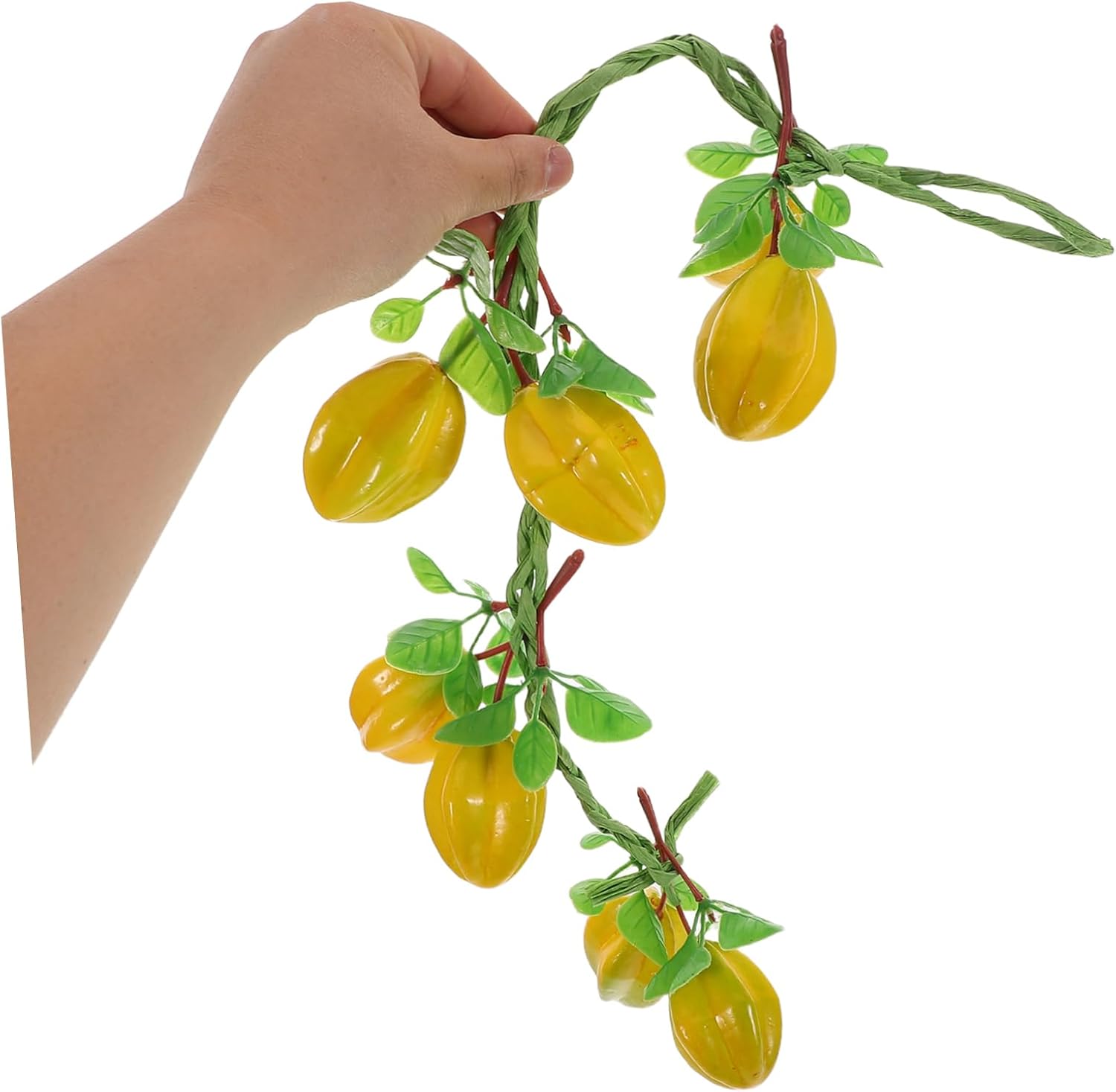 IMIKEYA Artificial Fruit Garland with Green Leaves