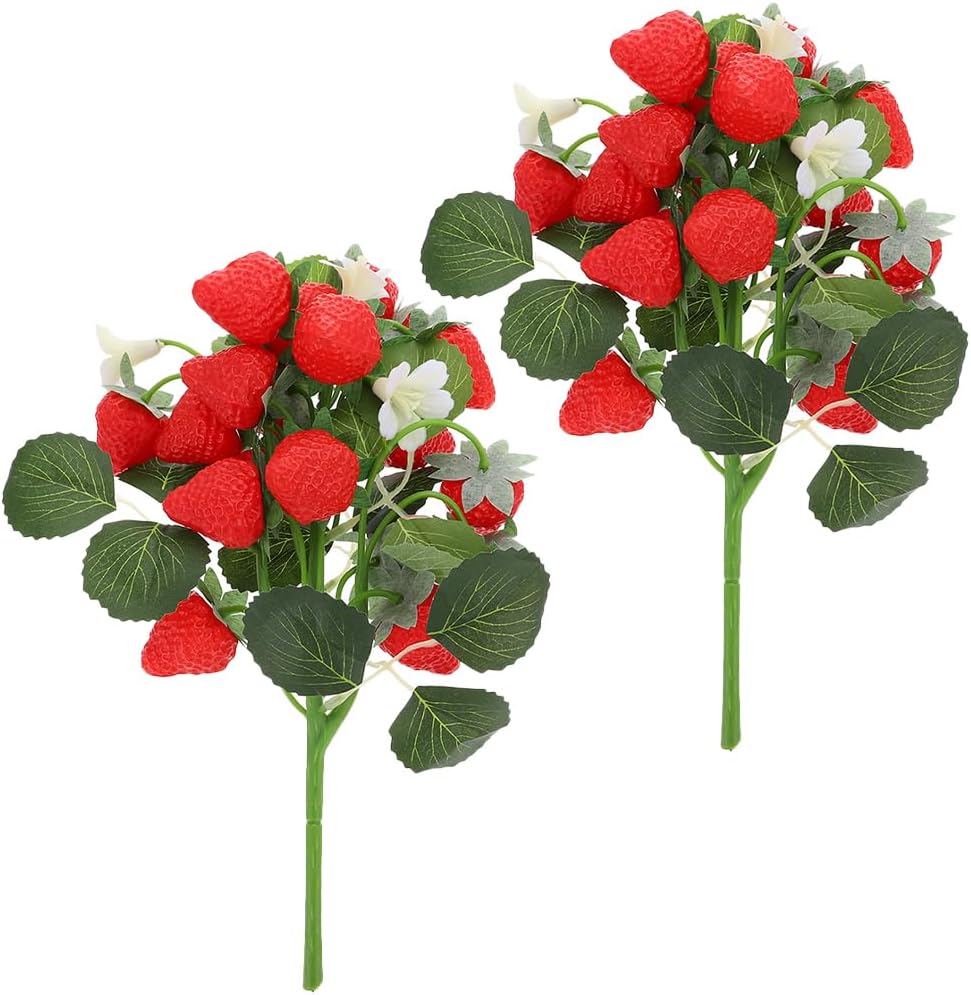 Zerodeko Artificial Strawberry Bouquet for Home Decor