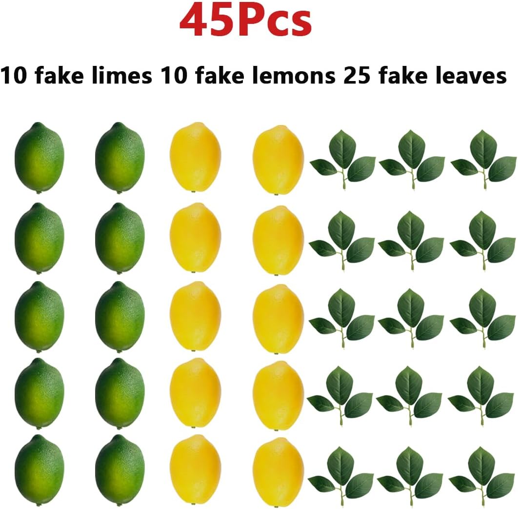 Laiiqi Artificial Lemons Limes 20 Set for Decor