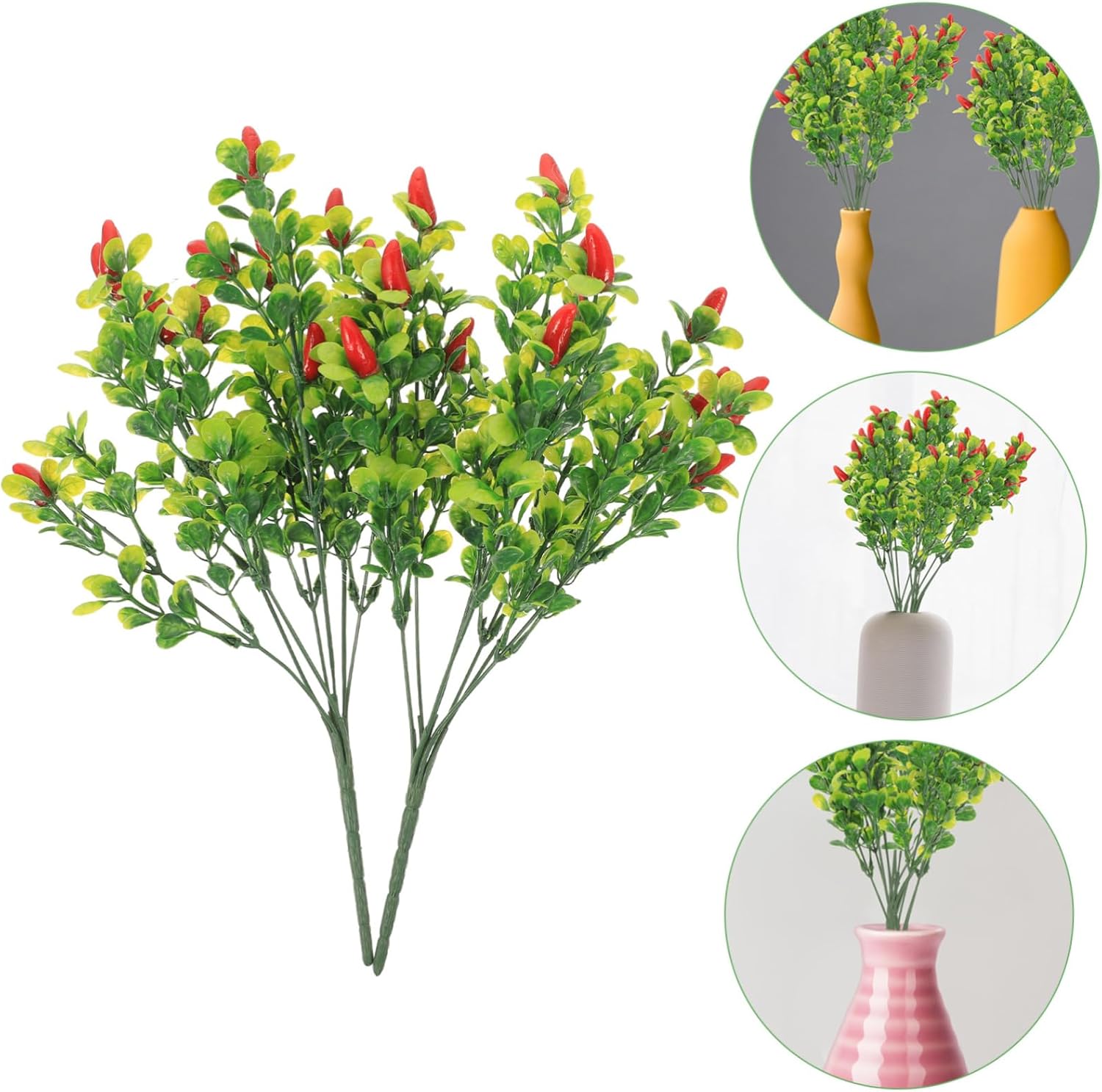 2pcs Lifelike Artificial Fruit Branches for Decor